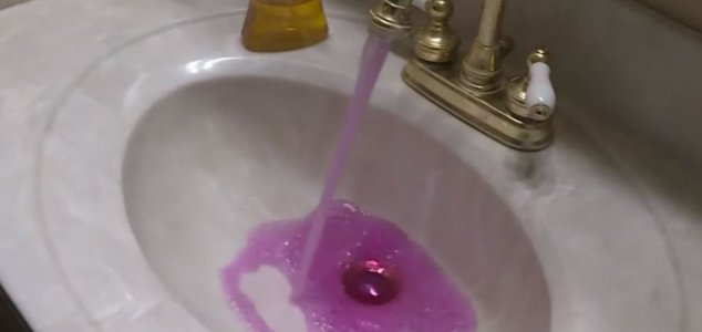 Bright pink water flows from taps in Ohio News-pink-taps-2