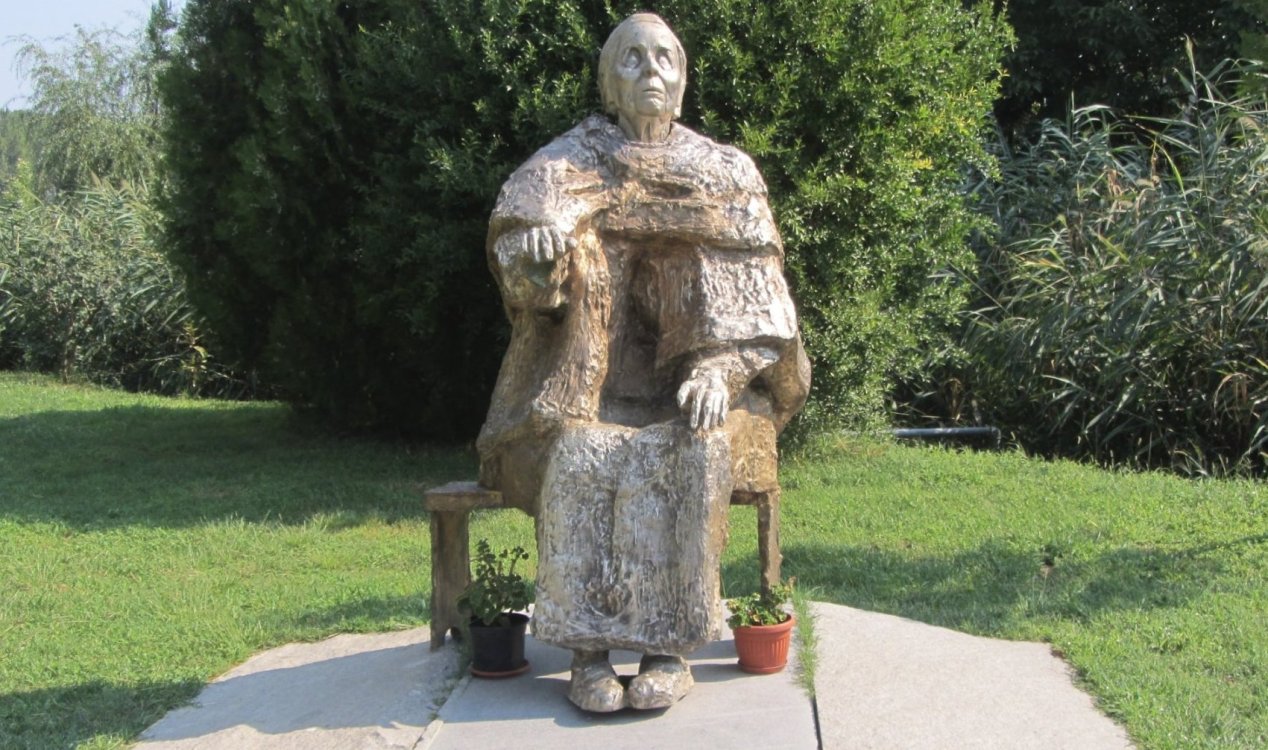 Baba Vanga statue.