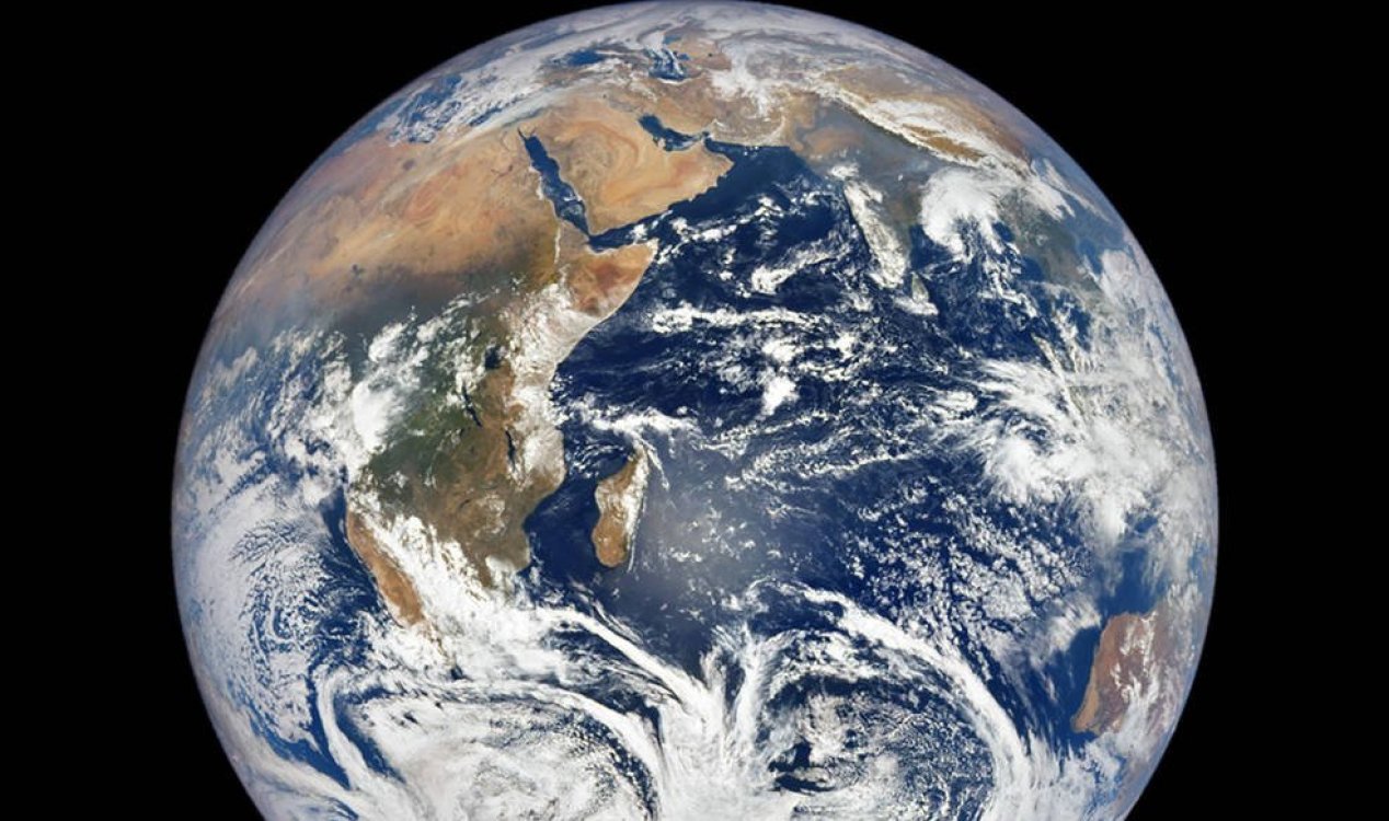 View of the Earth from space.