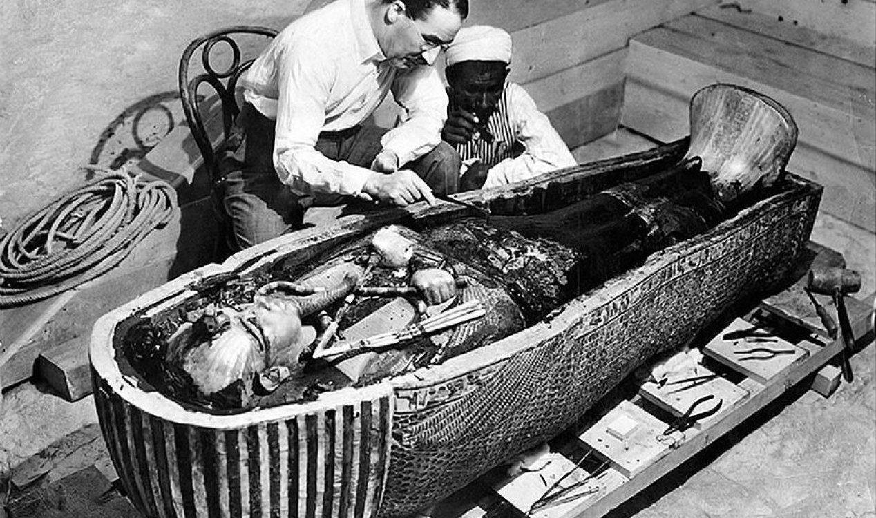 Howard Carter at the tomb of King Tut.