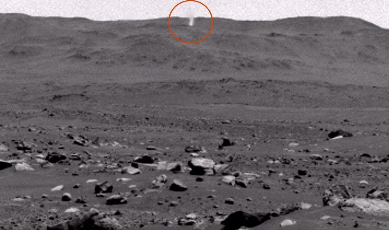 Dust devil filmed by the Mars Perseverance rover.