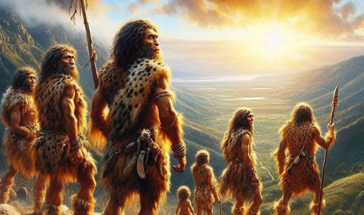 Neanderthals at sunrise.