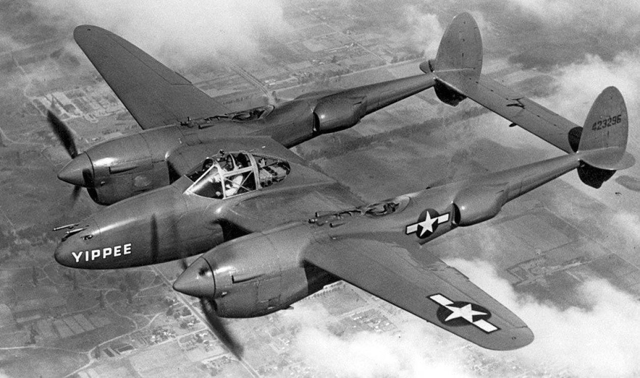 P-38 Lightning fighter plane.