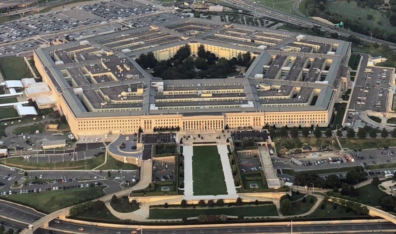 An aerial view of the Pentagon.