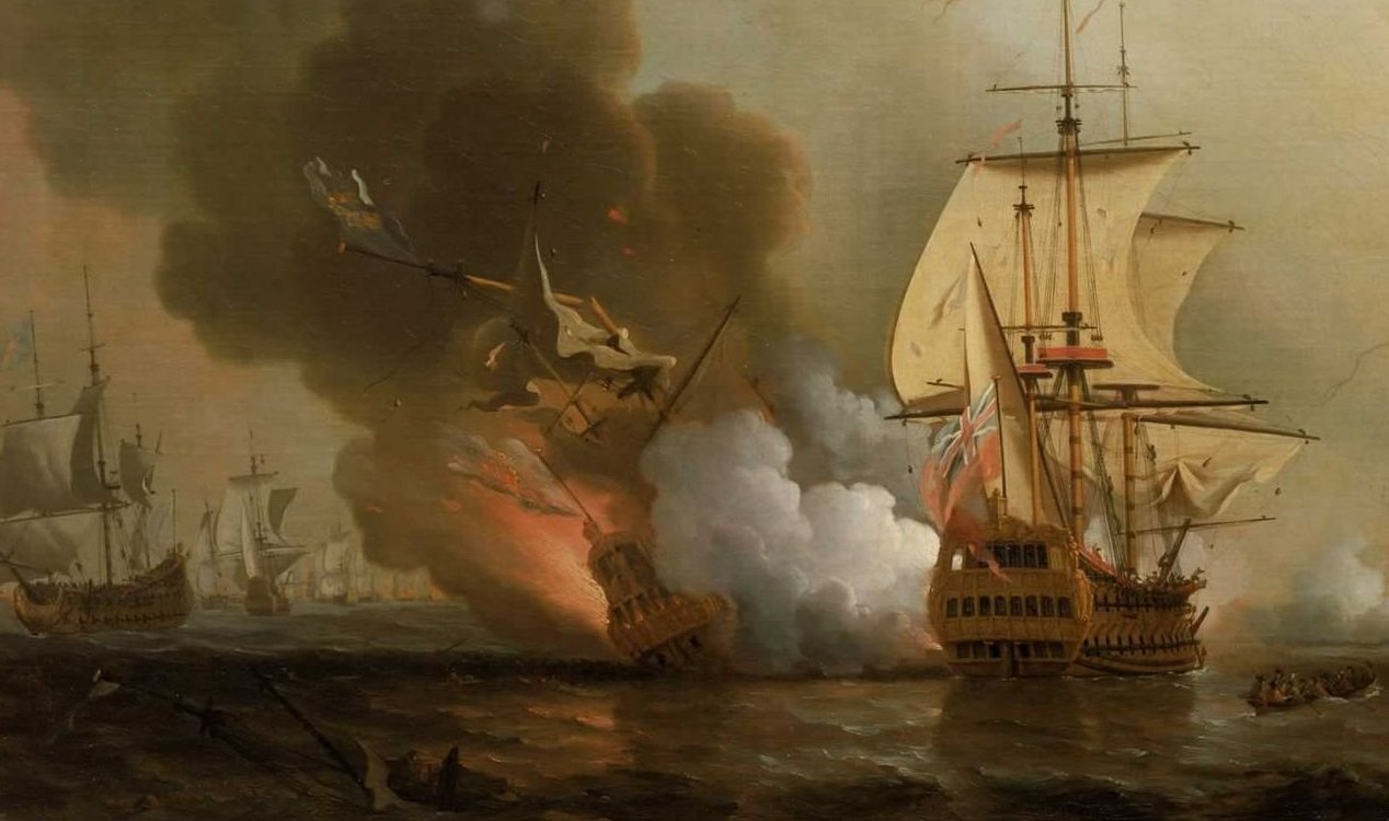 The San Jose goes down during the battle of Cartagena.