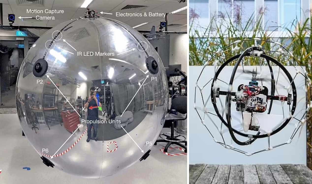 Spherical drone designs.