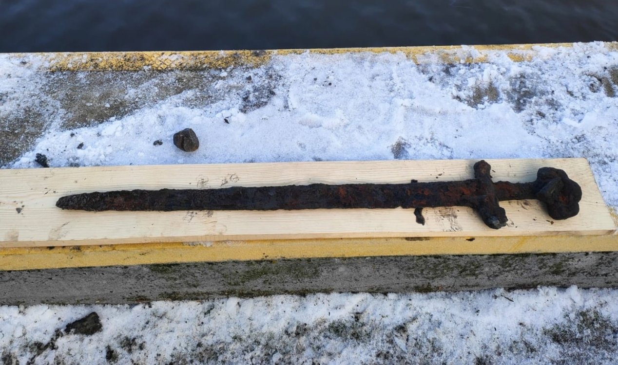 Sword found in a river in Poland.