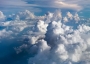 Clouds in a blue sky.