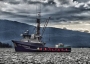 Fishing vessel off coast of Alaska.