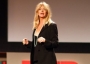 Actress Goldie Hawn giving a TED Talk.