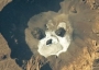 Skull-shaped caldera in the Sahara desert.