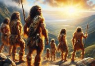 Neanderthals at sunrise.